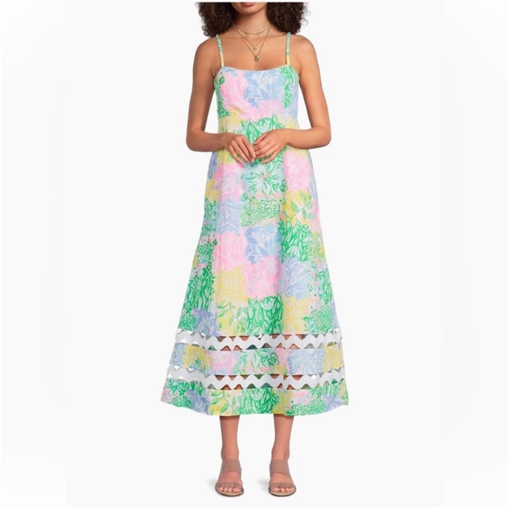 NWT Lilly Pulitzer
Haliey Floral Cotton Midi-Dress